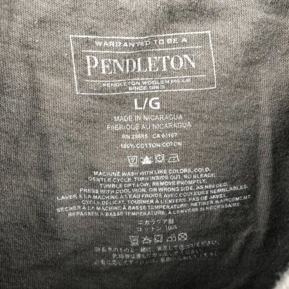 Pendleton Mens T-Shirt Large Short Sleeve Crew Neck Graphic Tee  Green Casual - Picture 2 of 8